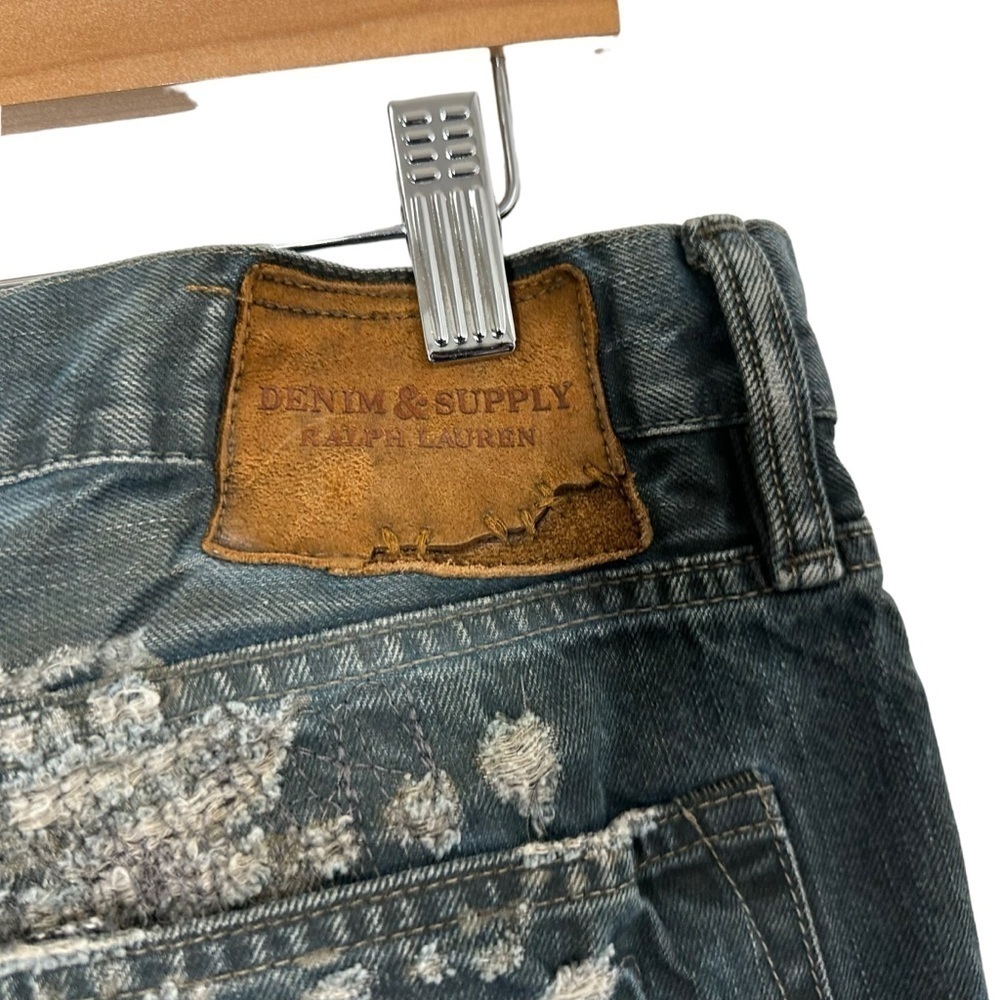 Ralph Lauren Denim Supply Mens Straight Leg Distress Destroyed Jeans Size 32? - Picture 6 of 7